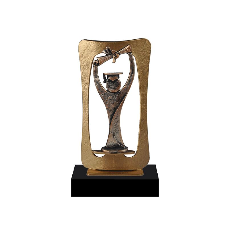 GRADUATION TROPHY 26CM WITH CUSTOM PRINTED PLATE - Image 1
