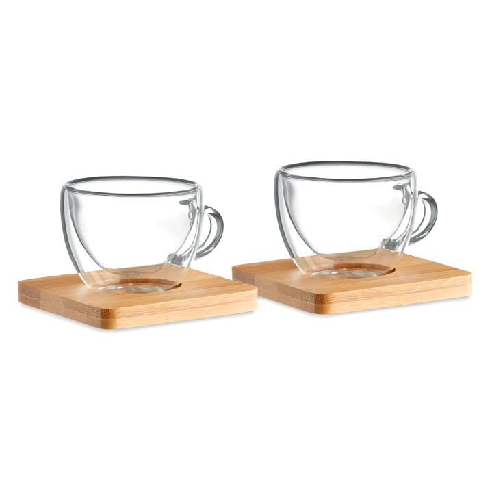 SET OF 2 DOUBLE WALL ESPRESSO GLASSES - Image 1