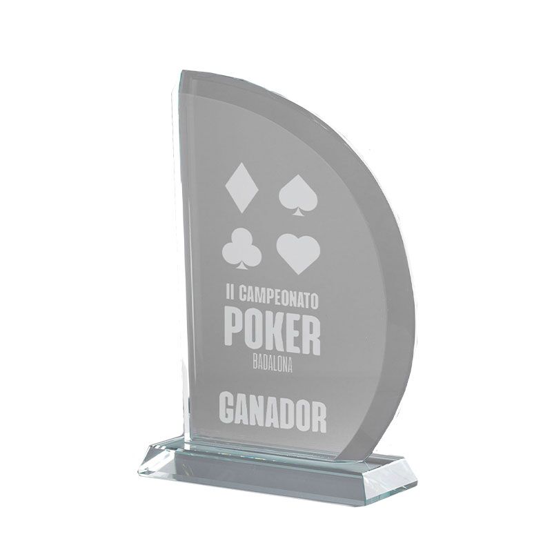 DELUXE 22CM SEMI-CIRCLE CRYSTAL AWARD WITH GIFT BOX - Image 1