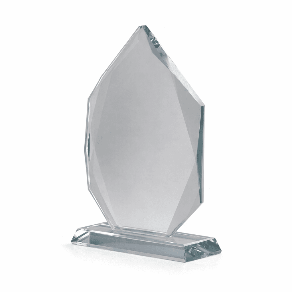 DELUXE 28CM HEPTAGON CRYSTAL AWARD WITH GIFT BOX - Image 1