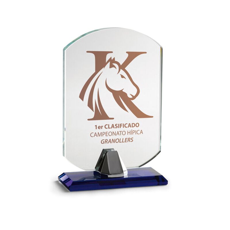 PREMIUM CRYSTAL AWARD 19CM – CUSTOM ENGRAVED GLASS TROPHY WITH PRESENTATION BOX - Image 1