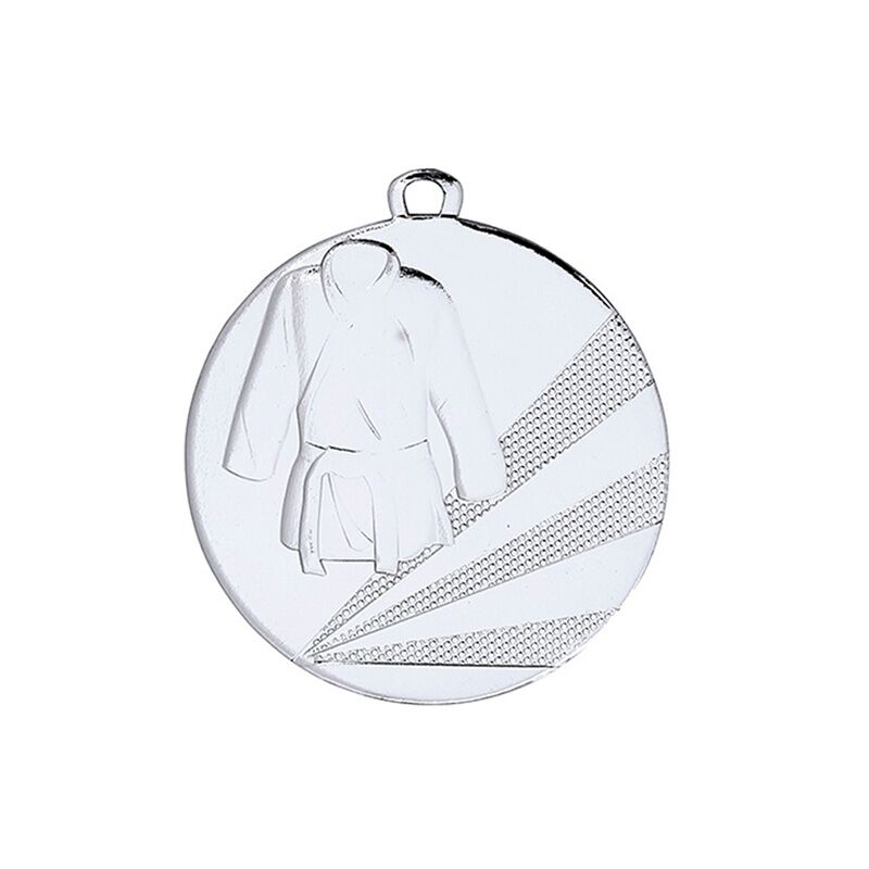 SILVER MARTIAL ARTS MEDAL 50MM – KARATE, JUDO, TAEKWONDO, AIKIDO, JUJUTSU AWARD - Image 1