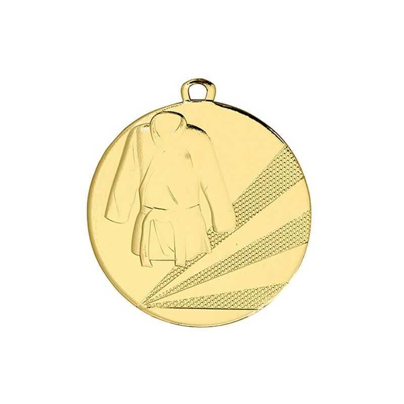 D112D.01 GOLD MARTIAL ARTS MEDAL 50MM (CUSTOM LABEL INCLUDED) - Image 1