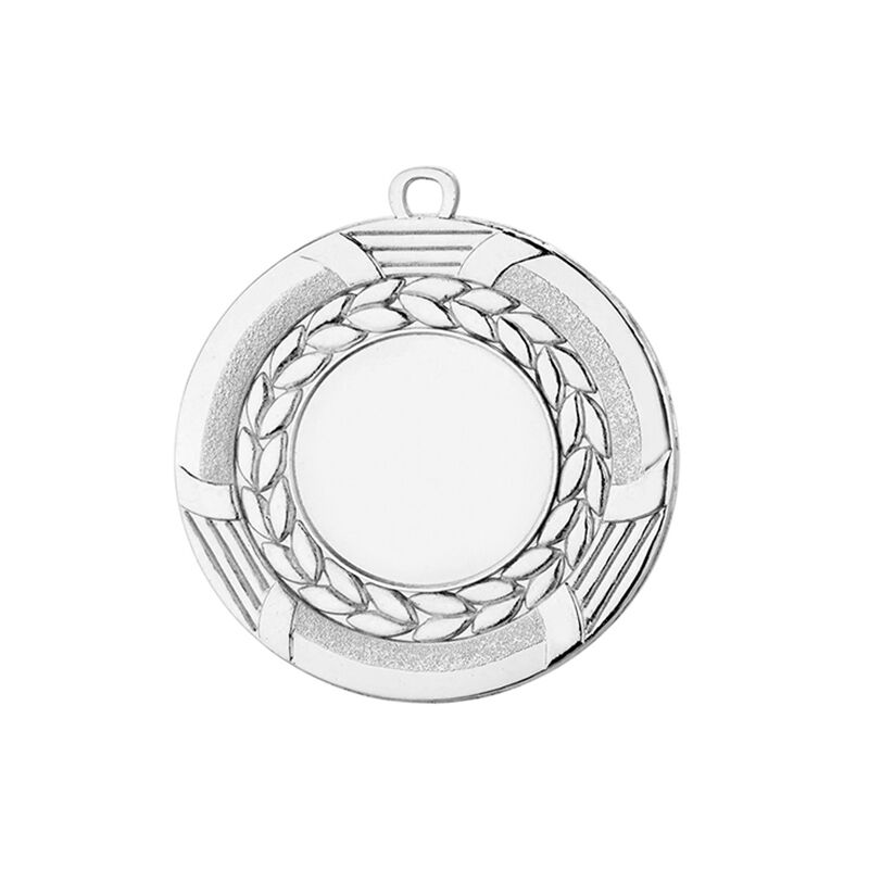 CUSTOM SILVER MEDAL 50MM WITH PRINTED LABEL – PERSONALIZED AWARD MEDAL - Image 1