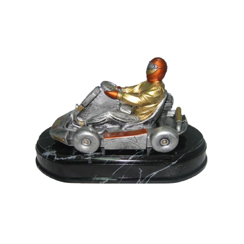 H8-494-0 KARTING MOTORSPORT TROPHY 11CM WITH CUSTOM PRINTED PLATE - Image 1