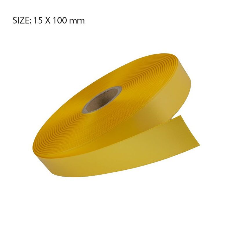 DAFFODIL SATIN RIBBON – 15MM X 100M CUSTOM PRINTED LUXURY ROLL - Image 1