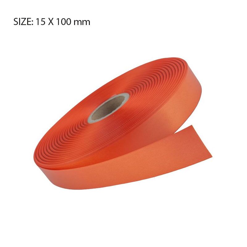 CUSTOM PRINTED CREAM SATIN RIBBON – 15MM X 100M | ELAN SINGLE-FACED FINISH - Image 1