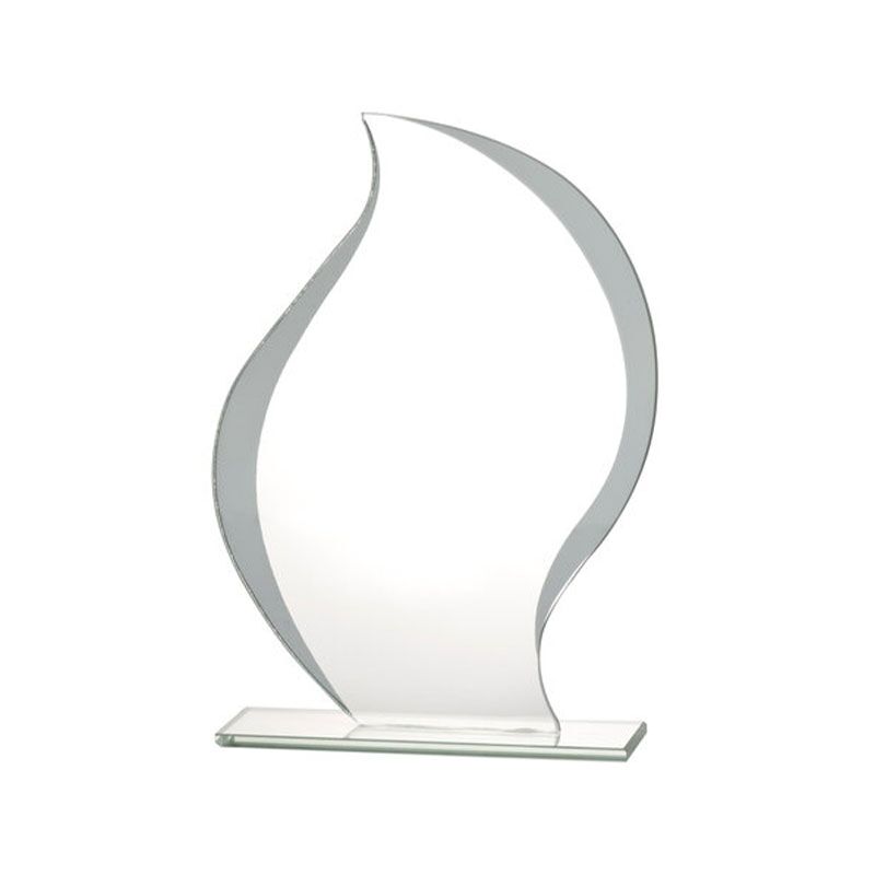 PREMIUM GLASS AWARD 17.5CM – BLANK GLASS TROPHY PLAQUE FOR ENGRAVING & LETTERING - Image 1