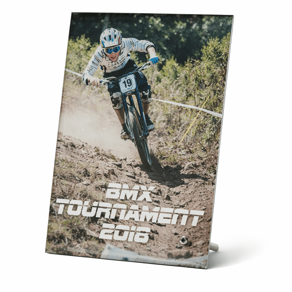 CUSTOM GLASS AWARD 15CM WITH FULL-COLOR PRINTING – PERSONALIZED TROPHY - Image 1