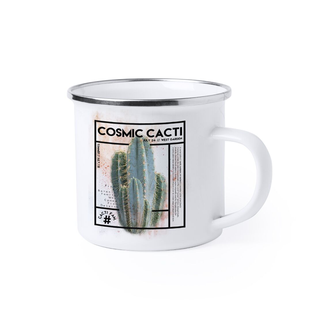 RETRO DESIGN METAL MUG 380ML - Image 1