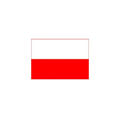 F80-0030 BUDGET POLAND FLAG 150X90CM – LIGHTWEIGHT POLYESTER WITH METAL EYELETS - Image 1