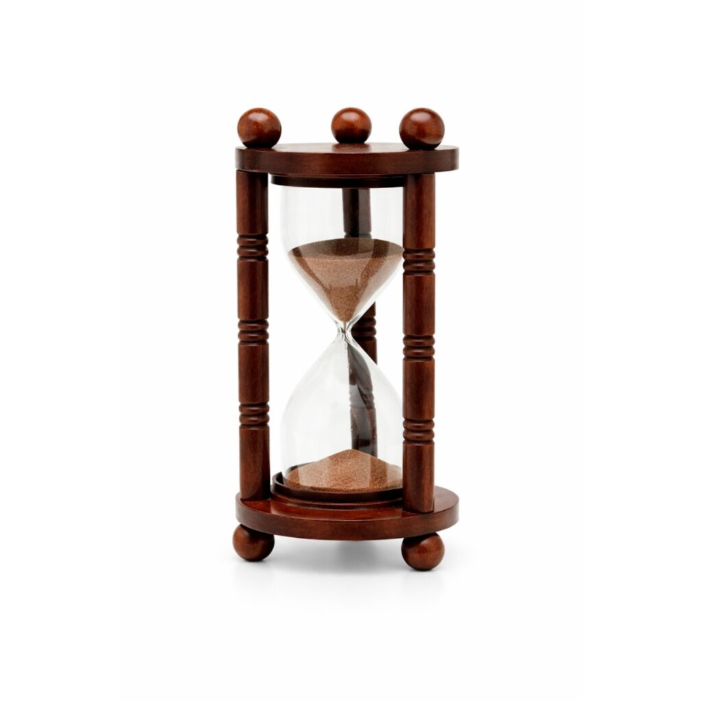 WOODEN HOURGLASS 17CM (PACKAGE INCLUDED) - Image 1