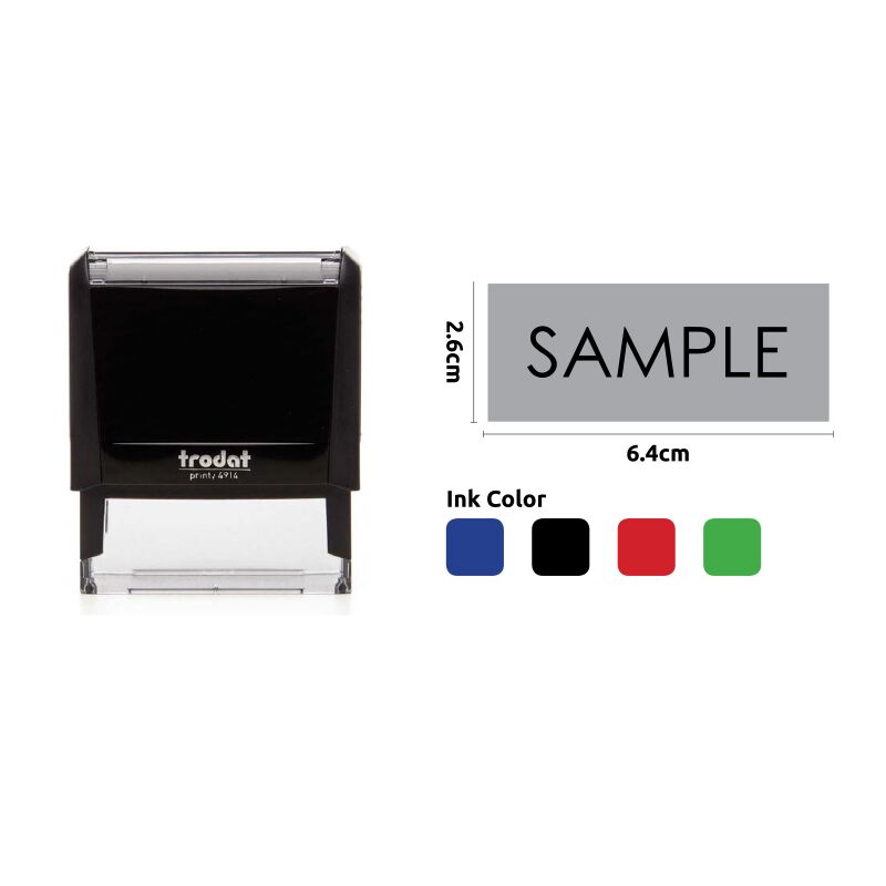 T-4914 TRODAT SELF-INKING STAMP 6.4X2.6CM – CUSTOM TEXT | 24H DISPATCH - Image 1