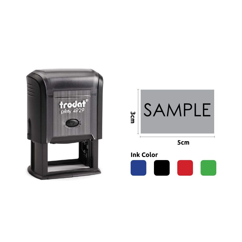 TRODAT CLIMATE NEUTRAL TEXT STAMP 5X3CM - Image 1