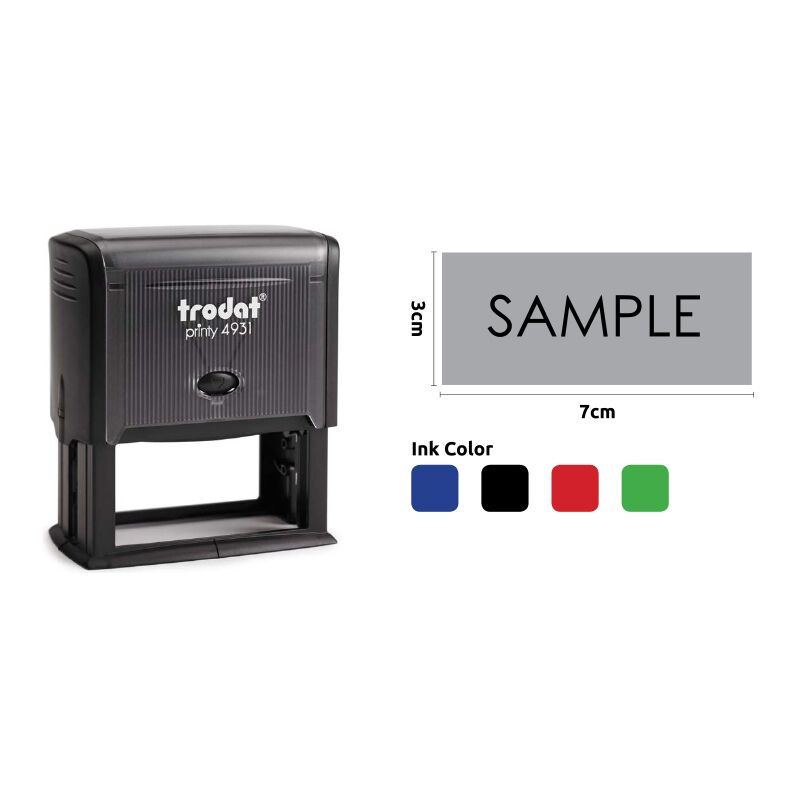 T-4931 TRODAT CLIMATE NEUTRAL TEXT STAMP 7X3CM - Image 1