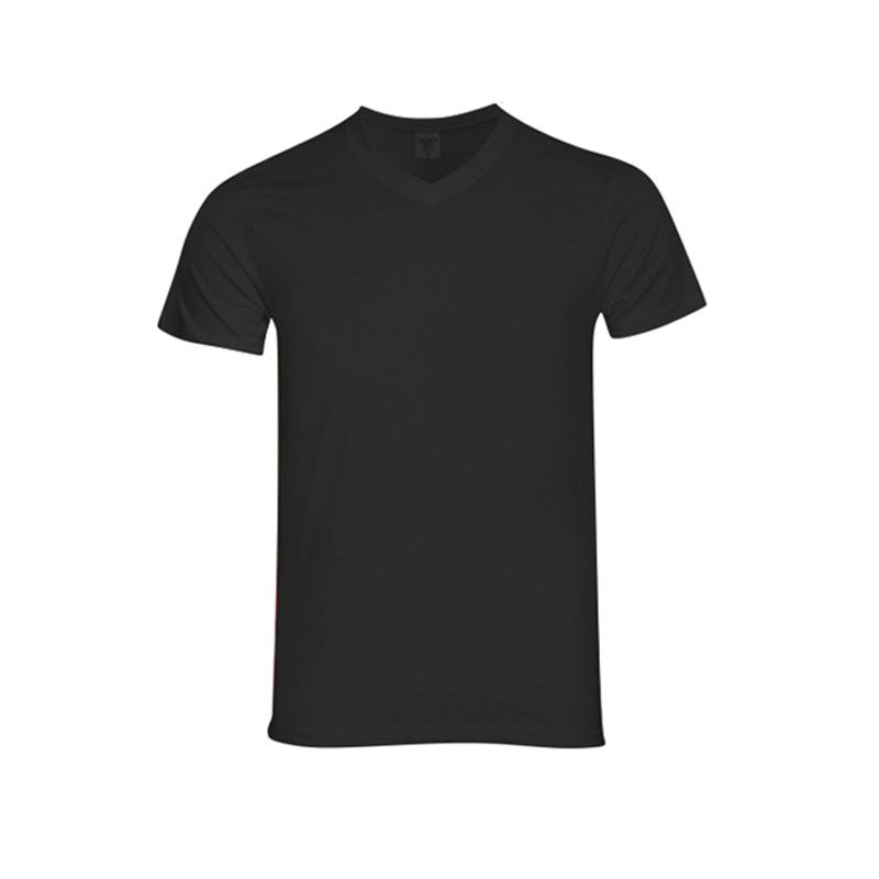 MV150.BLACK KEYA BLACK V-NECK T-SHIRT – 100% COTTON | 150 GSM - Image 1