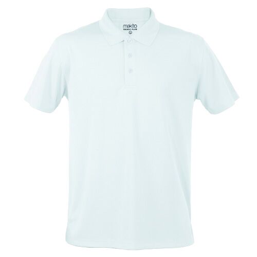 4187.01.jpg WHITE SPORTS POLO | 100% BREATHABLE POLYESTER | PERFORMANCE FIT - Image 1