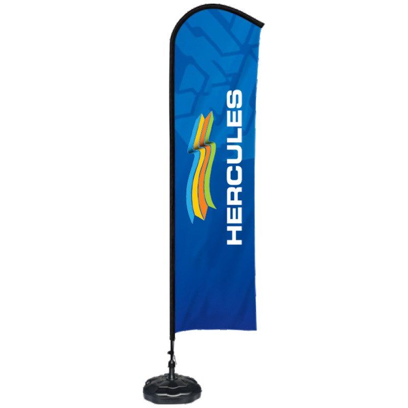 FLA903 FEATHER FLY BANNER 3.5M – COMPLETE SET WITH FLAG, POLE & BASE (320 X 75CM) - Image 1