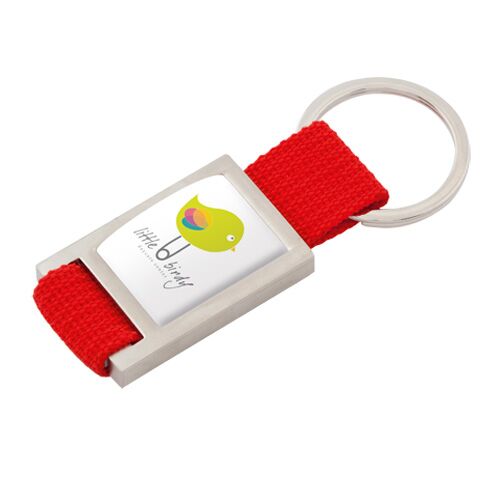 COLORFUL POLYESTER RIBBON KEYCHAIN – FUN DESIGN WITH DOMING-READY METAL BODY - Image 1