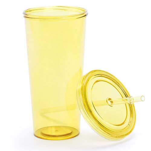 TRINOX 750ML TRANSPARENT CUP WITH MATCHING STRAW – VIBRANT & REUSABLE DRINKWARE - Image 1
