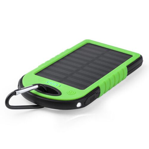 LENARD SOLAR POWER BANK 4000MAH – WATERPROOF WITH LED & CARABINER - Image 1