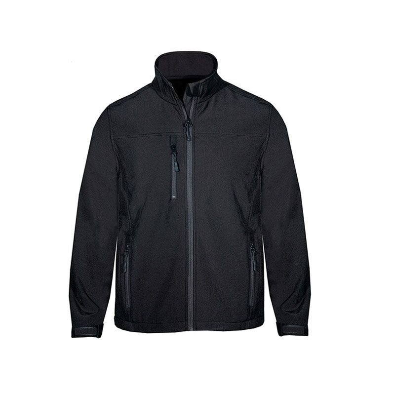 THERMASHIELD SOFTSHELL JACKET – BLACK WINTER WITH WATERPROOF POCKETS - Image 1