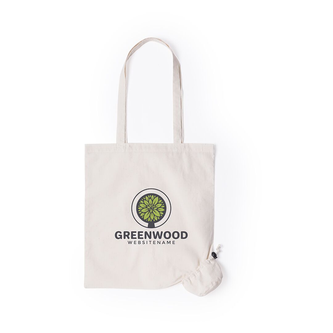 ECOFOLD COTTON BAG – FOLDABLE TOTE WITH LONG HANDLES & POUCH - Image 1