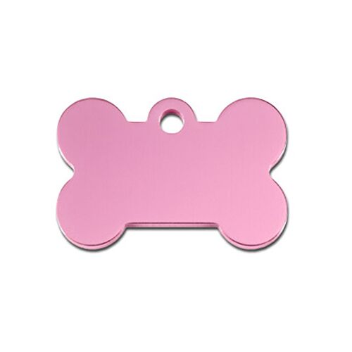 PINK BONE-SHAPED PET ID TAG – CUSTOM ENGRAVING FOR DOGS & CATS - Image 1