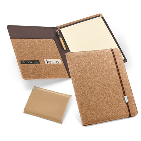 ECOCORK A4 FOLDER WITH IVORY PAD – CORK COVER & 20 PLAIN SHEETS - Image 1