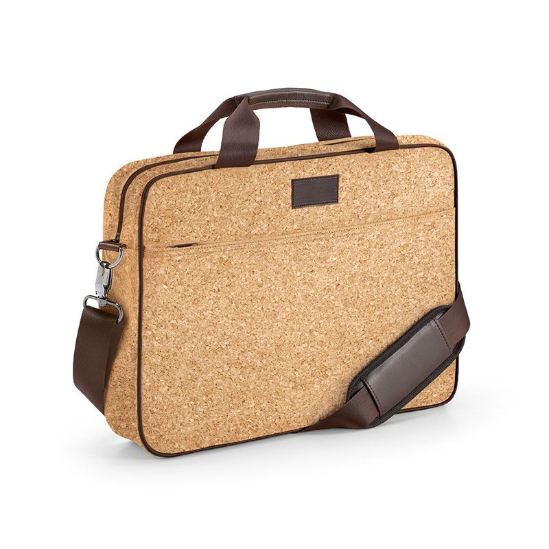 ECOCARRY 15.6" CORK LAPTOP BAG – SUSTAINABLE LAPTOP CASE WITH SHOULDER STRAP - Image 1