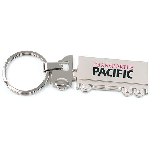 9272.jpg TRUCKMATE METAL KEYCHAIN – FUN TRUCK DESIGN WITH GLOSSY CAB & MATTE TRAILER - Image 1