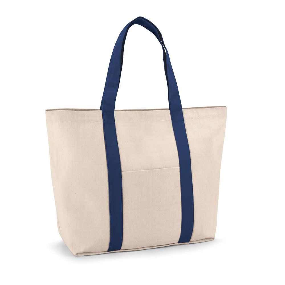 VILLE COTTON CANVAS TOTE – 100% COTTON BAG WITH FRONT POCKET & MAGNETIC CLOSURE - Image 1