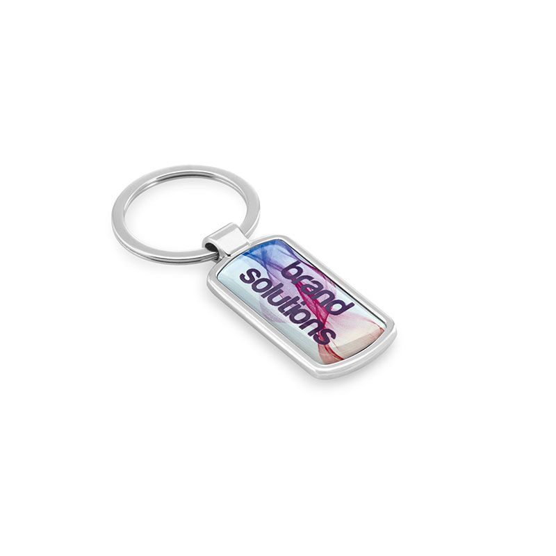 BRANDPOP BOTTLE OPENER KEYRING – METAL KEYCHAIN WITH DOMING SLOT & POUCH - Image 1