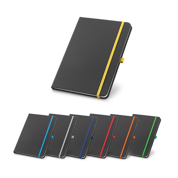 93717.jpg PROSCRIBE A5 NOTEPAD – PU HARDCOVER WITH PEN HOLDER & 160 LINED PAGES - Image 1