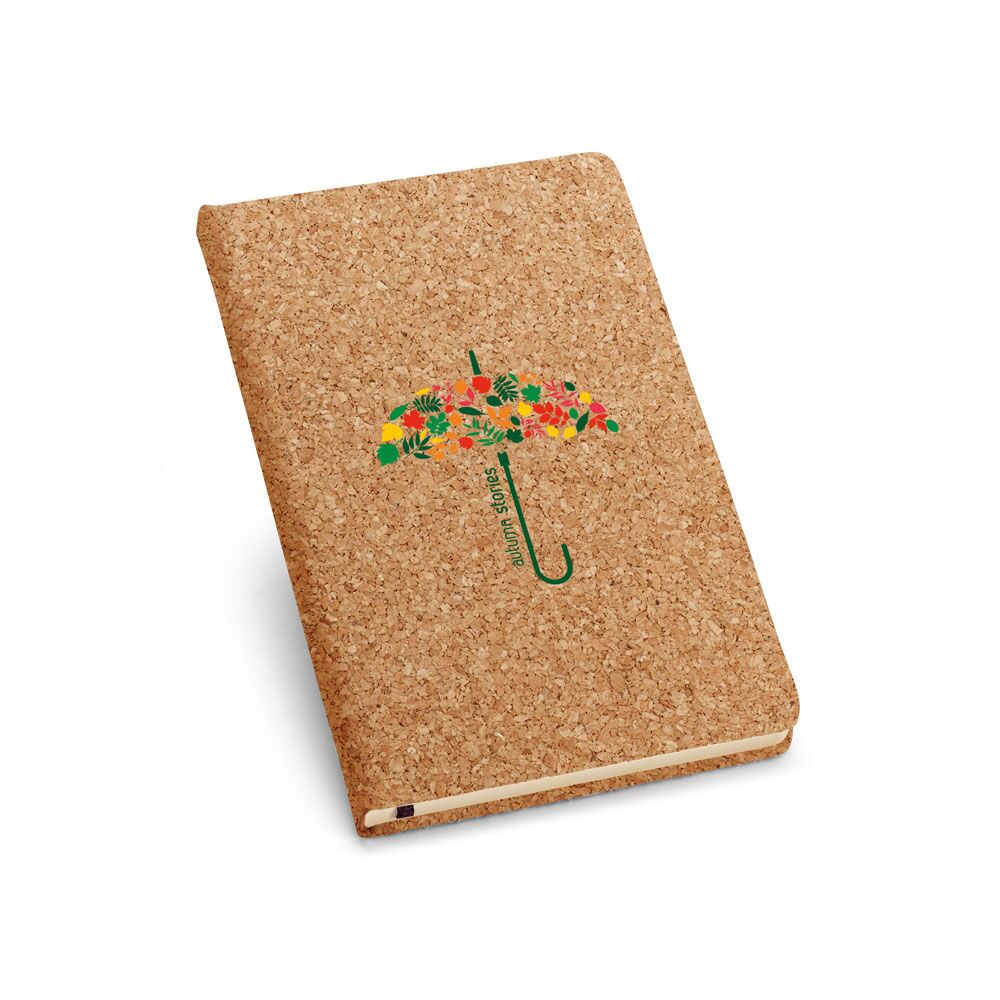 A5 CORK NOTEBOOK 160 PLAIN IVORY PAGES - Image 1