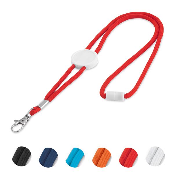 ADJUSTATAG POLYESTER LANYARD – ADJUSTABLE BRANDED LANYARD WITH DOMING SLOT - Image 1