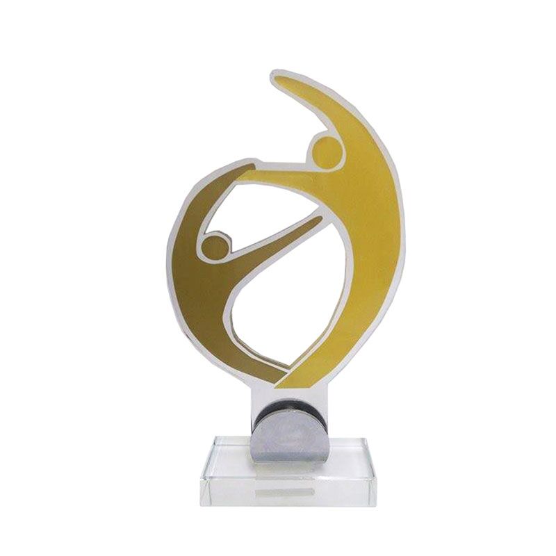 ART001-S UNITYFORM ARTISTIC PLEXIGLASS AWARD – 27CM WITH CUSTOM PRINTED PLATE - Image 1