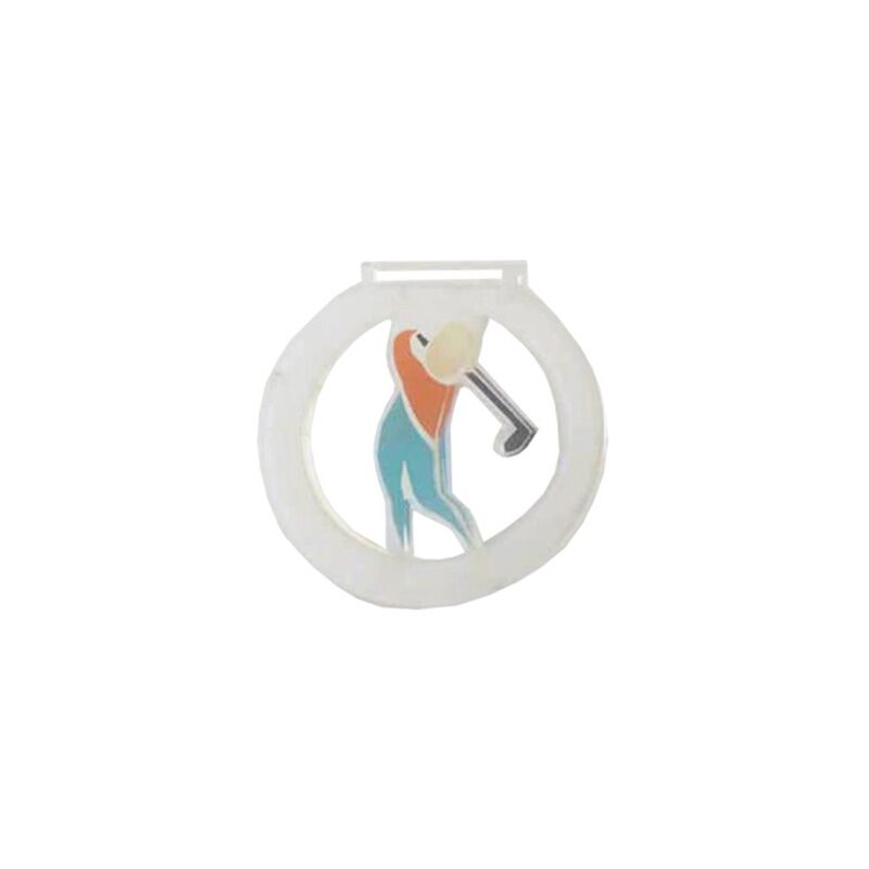 ELITESWING GOLF PLEXIGLASS MEDAL – 7.5CM WITH FULL-COLOR CUSTOM PRINT - Image 1