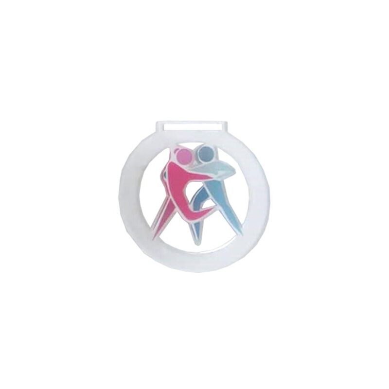 RHYTHMGLOW DANCING PLEXIGLASS MEDAL – 7.5CM WITH FULL-COLOR CUSTOM PRINTING - Image 1