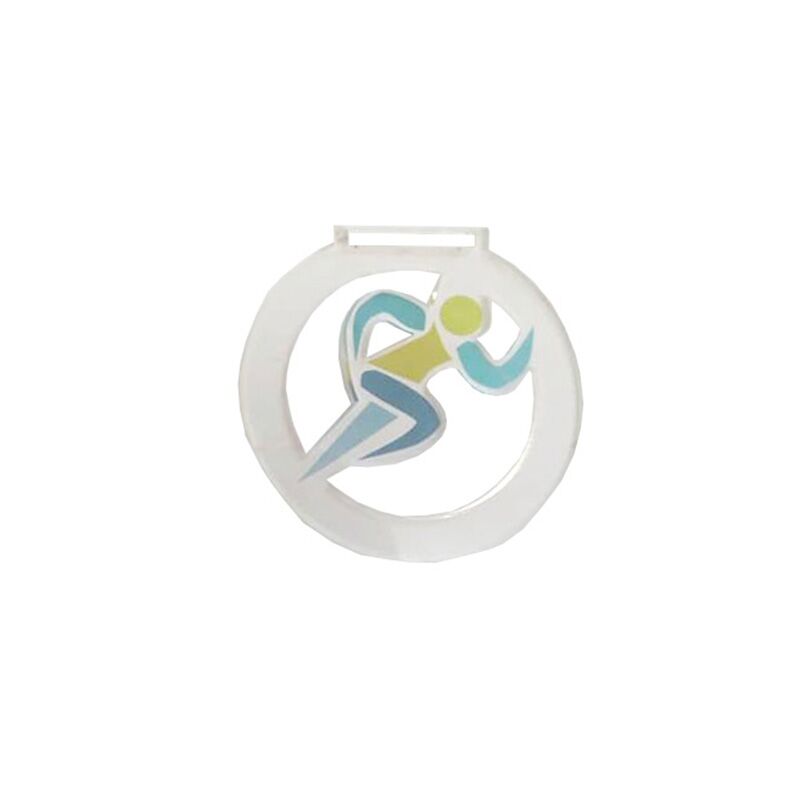 RUNNER PLEXIGLASS MEDAL 7.5CM - Image 1
