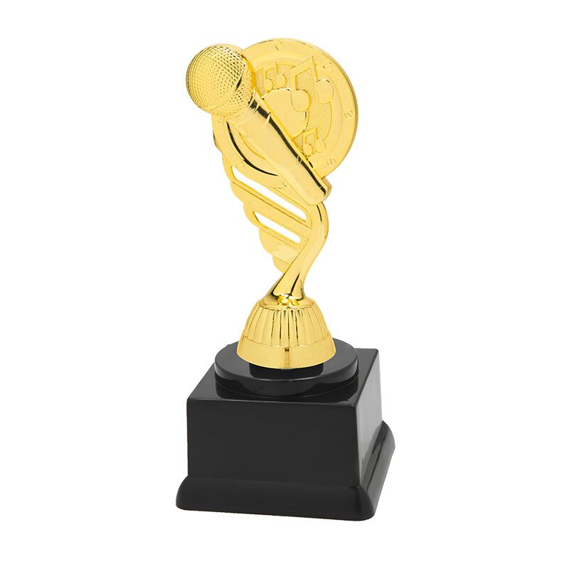 BM18029-3.jpg MUSIC MICROPHONE TROPHY 16CM (P433.01+N11.30) - Image 1