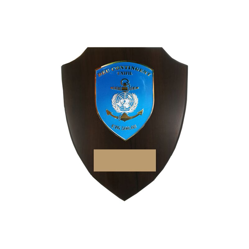 CTG500.03 UNIFIL POLICE SHIELD 22X18CM – CUSTOM AWARD PLAQUE W/ PRINTED PLATE - Image 1