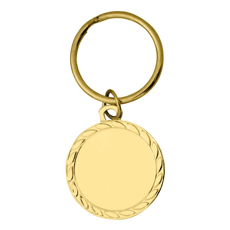 GOLD KEY RING WREATH – METAL KEYCHAIN FOR AWARDS & GIFTS (3.2CM) - Image 1