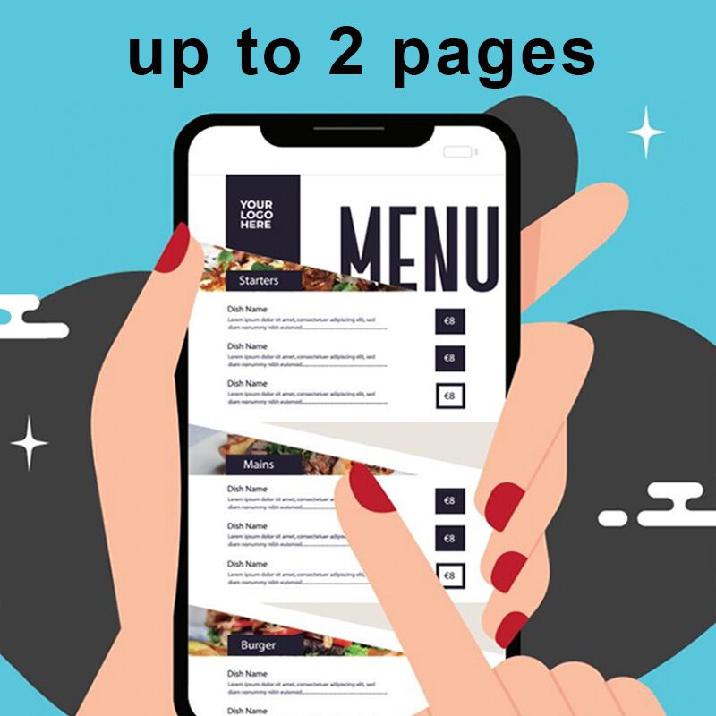 CUSTOM DIGITAL MENU DESIGN – 2 PAGES | PROFESSIONAL RESTAURANT & CAFE SERVICE - Image 1