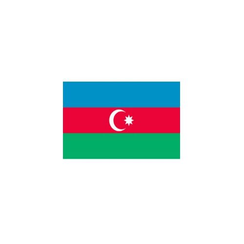 AZERBAIJAN FLAG 160X80CM – HERO OUTDOOR WITH ROPES - Image 1