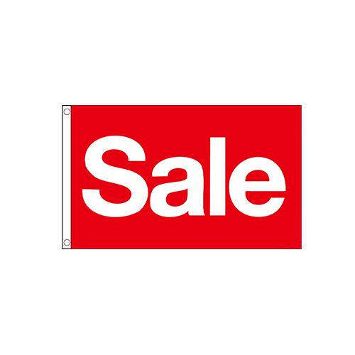 RED SALE FLAG 150X90CM – PROMOTIONAL FLAG WITH GROMMETS - Image 1