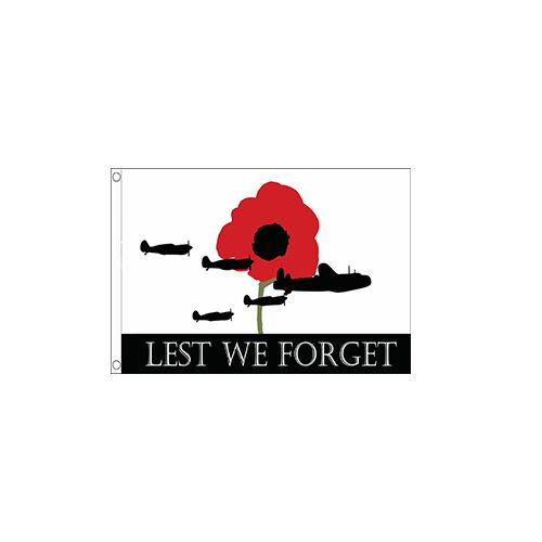 RAF “LEST WE FORGET” FLAG 150X90CM – REMEMBRANCE AIR FORCE FLAG - Image 1