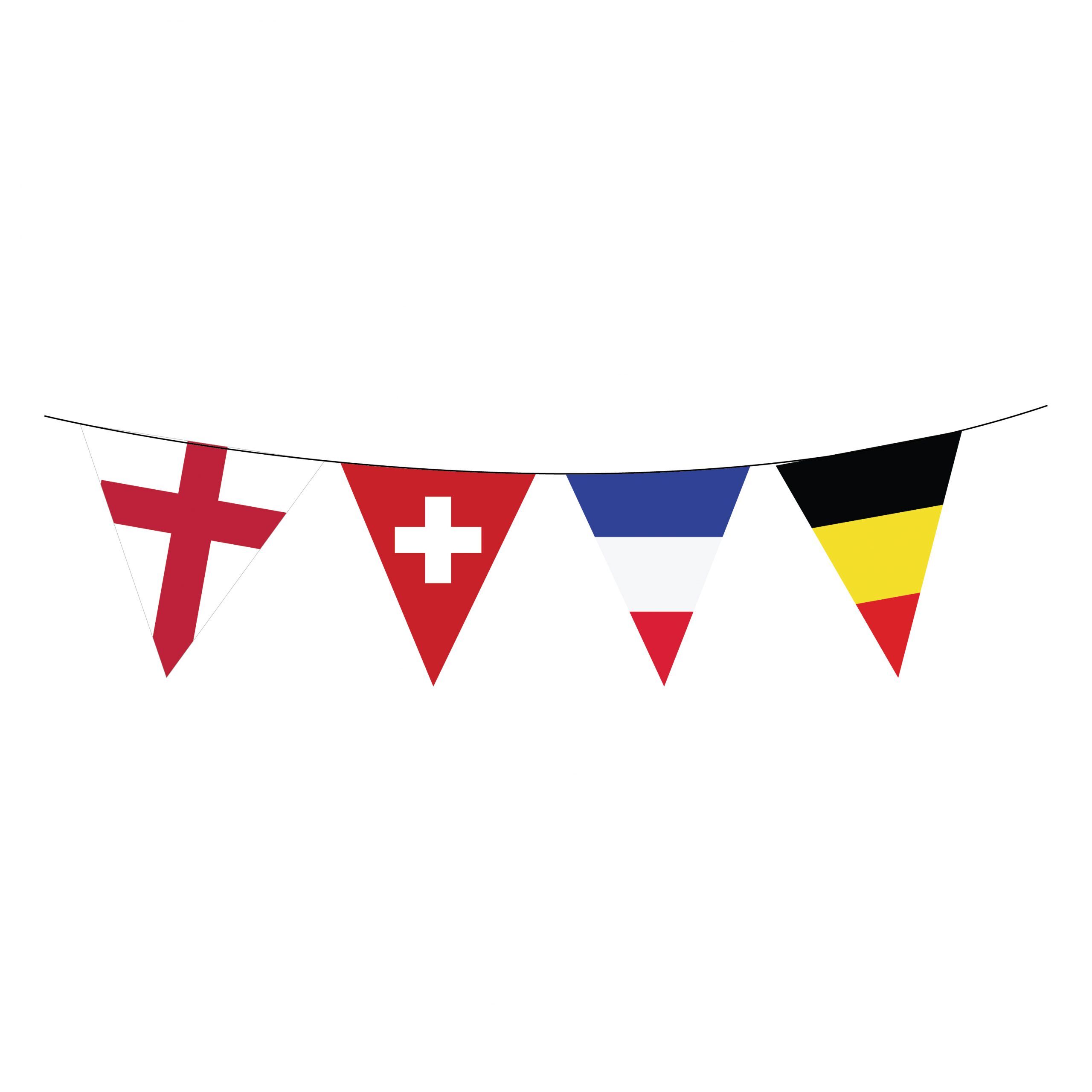 FLA2003 EURO 2020 TRIANGLE BUNTING 30x45CM – 9M BANNER - Image 1