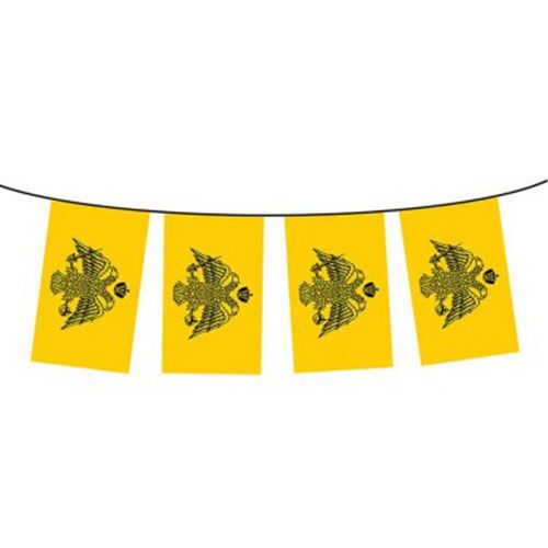 BYZANTINE FLAG BUNTING 15x22CM – 10M STRING - Image 1