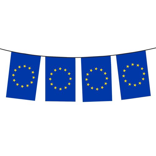 EUROPEAN UNION FLAG BUNTING – 10 METRE SET (15X22CM) - Image 1